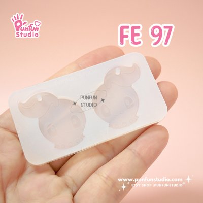 Face Earring Chikorita Mold