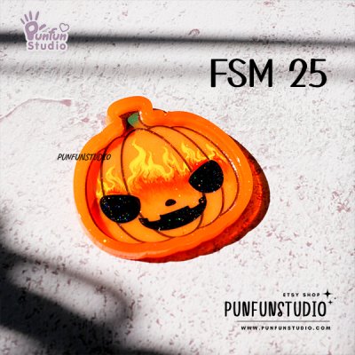 FSM 25 Jack o'lantern / Face Shaker Mold / Shaker Mold + Cover Mold / 2 pieces per set