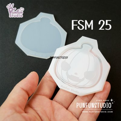 FSM 25 Jack o'lantern / Face Shaker Mold / Shaker Mold + Cover Mold / 2 pieces per set
