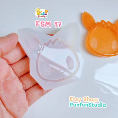 FSM 17 Eev / Face Shaker Mold / Shaker Mold + Cover Mold / 2 pieces per set / Silicone Mold