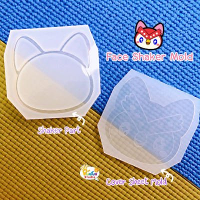 FSM 09 Celeste / Face Shaker Mold / Shaker Mold + Cover Mold / 2 pieces per set /Silicone Mold