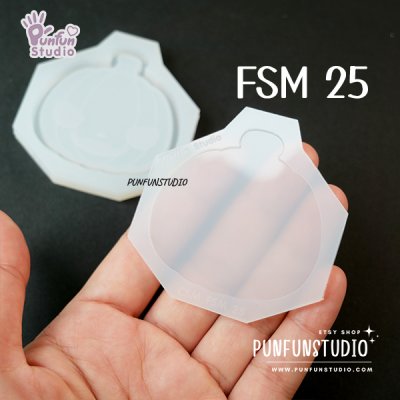 FSM 25 Jack o'lantern / Face Shaker Mold / Shaker Mold + Cover Mold / 2 pieces per set
