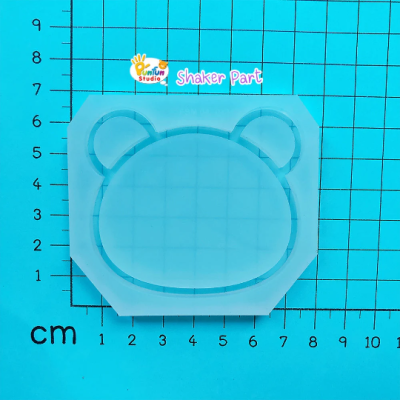 FSM 04 Cutie Kuma / Face Shaker Mold / Shaker Mold + Cover Mold / 2 pieces per set / Silicone Mold