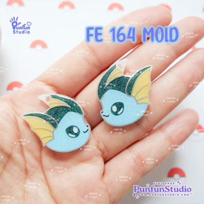 FE 163-171 Eev Evo Mold Set / 9 Molds / Face Earring Mold / Side / Pokemold / Silicone Mold / UV Resin Mold