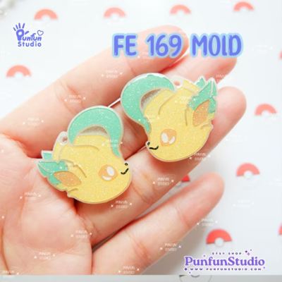 FE 163-171 Eev Evo Mold Set / 9 Molds / Face Earring Mold / Side / Pokemold / Silicone Mold / UV Resin Mold