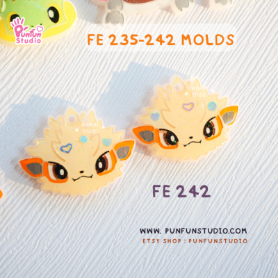 FE 235-242 Pokemold Set / 8 Molds / Face Earring Mold / Pokemold / Silicone Mold / UV Resin Mold(copy)