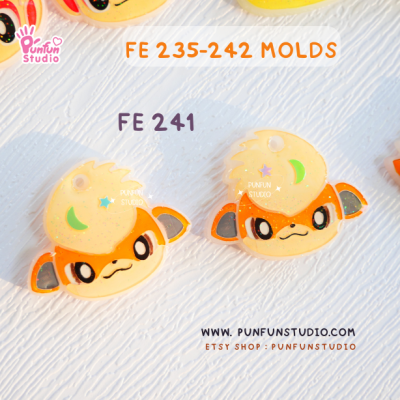 FE 235-242 Pokemold Set / 8 Molds / Face Earring Mold / Pokemold / Silicone Mold / UV Resin Mold(copy)