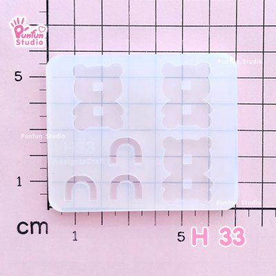 H 31, H 32, H 33 Hanger Molds / Basic Shape / UV Resin Mold / Silicone Mold