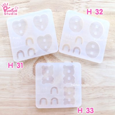 H 31, H 32, H 33 Hanger Molds / Basic Shape / UV Resin Mold / Silicone Mold
