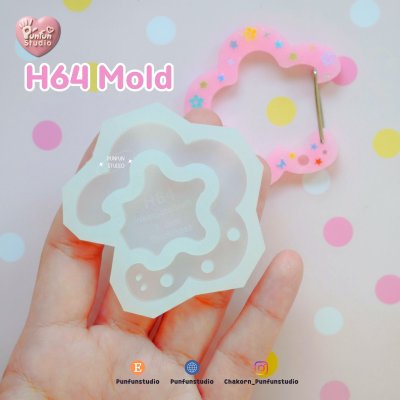 Carabiner Mold H61, 62, 63, 64, 65, 66, 67, 68 / 3 holes / Resin mold / Keychain molds