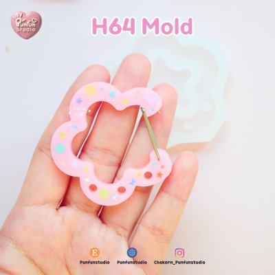 Carabiner Mold H61, 62, 63, 64, 65, 66, 67, 68 / 3 holes / Resin mold / Keychain molds