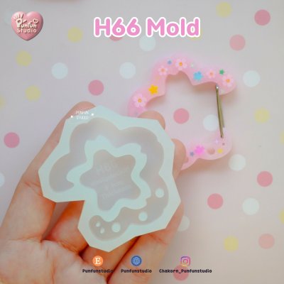 Carabiner Mold H61, 62, 63, 64, 65, 66, 67, 68 / 3 holes / Resin mold / Keychain molds