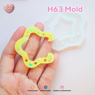 Carabiner Mold H61, 62, 63, 64, 65, 66, 67, 68 / 3 holes / Resin mold / Keychain molds