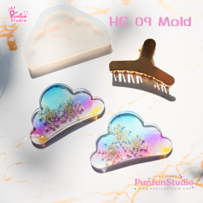 HC 09 Hair Clip Mold / Hair Clip Mold / UV Resin Mold / Silicone Mold