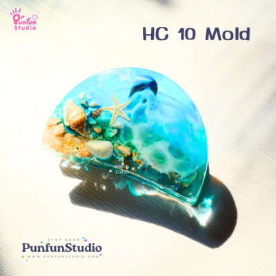 HC 10 Hair Clip Mold / Hair Clip Mold / UV Resin Mold / Silicone Mold