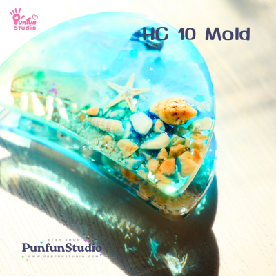HC 10 Hair Clip Mold / Hair Clip Mold / UV Resin Mold / Silicone Mold