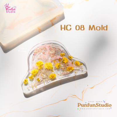 HC 08 Hair Clip Mold / Hair Clip Mold / UV Resin Mold / Silicone Mold