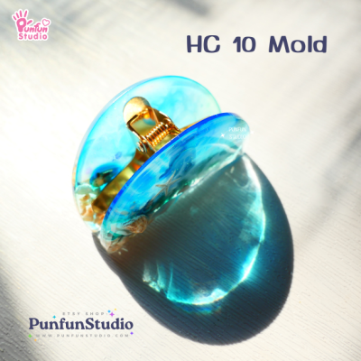 HC 10 Hair Clip Mold / Hair Clip Mold / UV Resin Mold / Silicone Mold