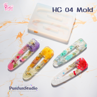 HC 04 Hair Clip Mold / Hair Clip Mold / UV Resin Mold / Silicone Mold