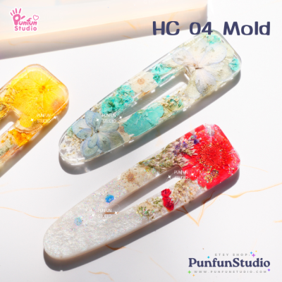 HC 04 Hair Clip Mold / Hair Clip Mold / UV Resin Mold / Silicone Mold