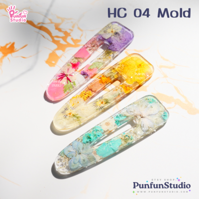 HC 04 Hair Clip Mold / Hair Clip Mold / UV Resin Mold / Silicone Mold