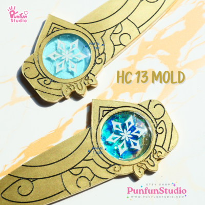 HC 11-15 Genshin Hair Clip Mold  / 7 Molds / Hair Clip Mold / Genshin Vision / Genshin Impact / Silicone Mold