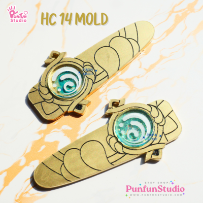 HC 11-15 Genshin Hair Clip Mold  / 7 Molds / Hair Clip Mold / Genshin Vision / Genshin Impact / Silicone Mold
