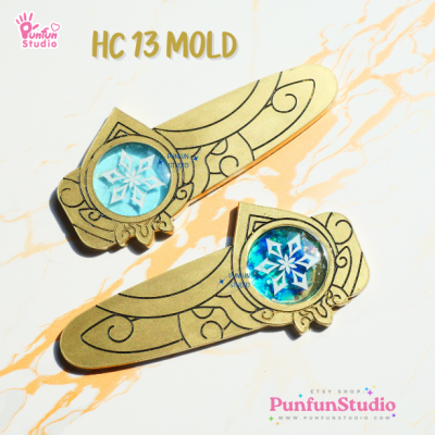 HC 11-15 Genshin Hair Clip Mold  / 7 Molds / Hair Clip Mold / Genshin Vision / Genshin Impact / Silicone Mold