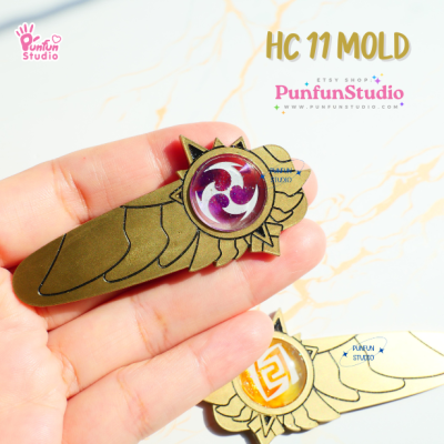 HC 11-15 Genshin Hair Clip Mold  / 7 Molds / Hair Clip Mold / Genshin Vision / Genshin Impact / Silicone Mold