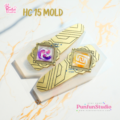 HC 11-15 Genshin Hair Clip Mold  / 7 Molds / Hair Clip Mold / Genshin Vision / Genshin Impact / Silicone Mold