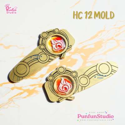 HC 11-15 Genshin Hair Clip Mold  / 7 Molds / Hair Clip Mold / Genshin Vision / Genshin Impact / Silicone Mold