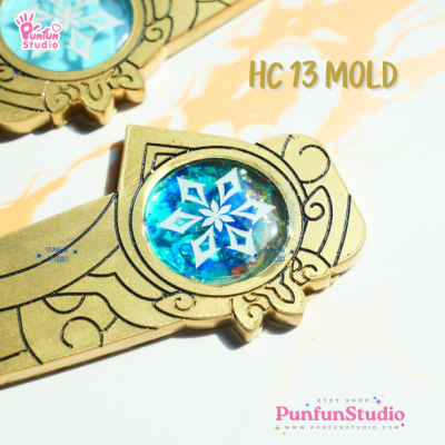 HC 11-15 Genshin Hair Clip Mold  / 7 Molds / Hair Clip Mold / Genshin Vision / Genshin Impact / Silicone Mold