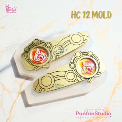 HC 11-15 Genshin Hair Clip Mold  / 7 Molds / Hair Clip Mold / Genshin Vision / Genshin Impact / Silicone Mold