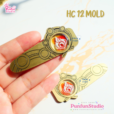 HC 11-15 Genshin Hair Clip Mold  / 7 Molds / Hair Clip Mold / Genshin Vision / Genshin Impact / Silicone Mold