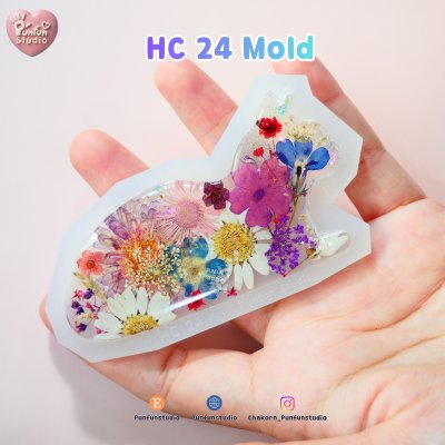 Cat Hair Clip HC 22-26 Molds  / Hair Clip Mold  / Silicone Mold