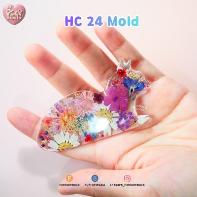 Cat Hair Clip HC 22-26 Molds  / Hair Clip Mold  / Silicone Mold