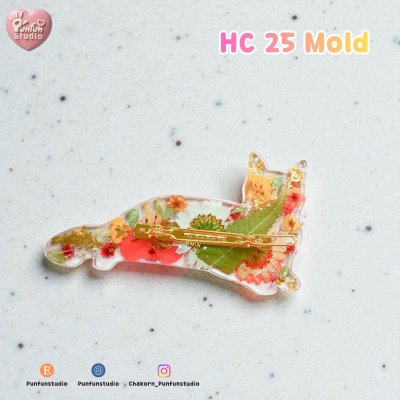 Cat Hair Clip HC 22-26 Molds  / Hair Clip Mold  / Silicone Mold