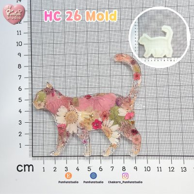 Cat Hair Clip HC 22-26 Molds  / Hair Clip Mold  / Silicone Mold