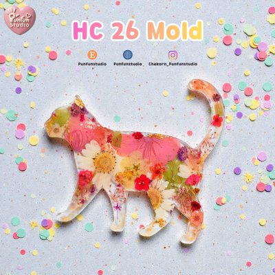 Cat Hair Clip HC 22-26 Molds  / Hair Clip Mold  / Silicone Mold