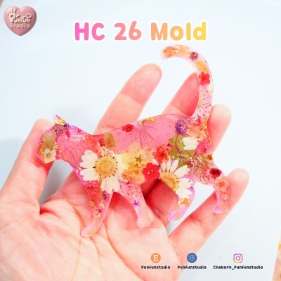 Cat Hair Clip HC 22-26 Molds  / Hair Clip Mold  / Silicone Mold