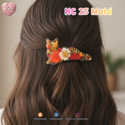 Cat Hair Clip HC 22-26 Molds  / Hair Clip Mold  / Silicone Mold