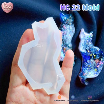 Cat Hair Clip HC 22-26 Molds  / Hair Clip Mold  / Silicone Mold