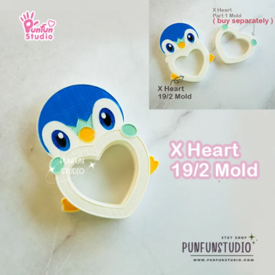Piplup pokemon Heart shaker mold