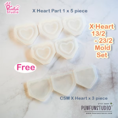 Pokemon shaker Heart mold Set