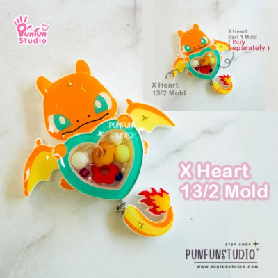 Charizard Heart shaker mold