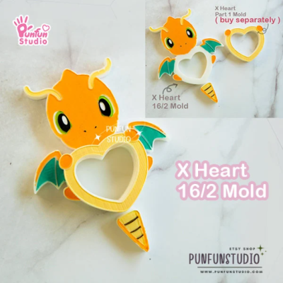 Dragon  Heart shaker mold