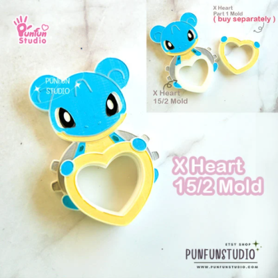 Lapras Heart shaker mold