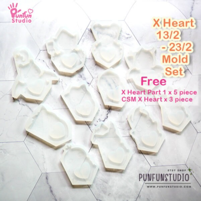 Pokemon shaker Heart mold Set