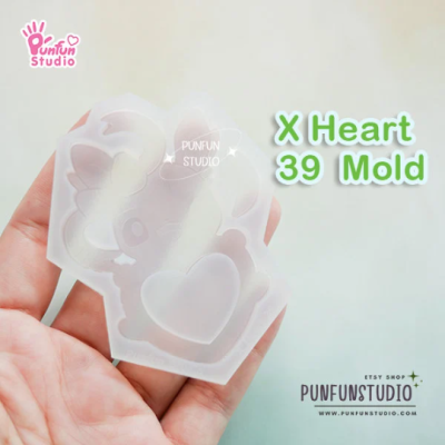 X Heart 31 - 39 Mold Set / 9 Molds / Free 4 X Heart Part 1 Molds + 2 CSM X Heart Molds / Pokemold / Silicone Mold / Shaker Mold