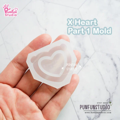 X Heart 31 - 39 Mold Set / 9 Molds / Free 4 X Heart Part 1 Molds + 2 CSM X Heart Molds / Pokemold / Silicone Mold / Shaker Mold